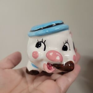 Anthropomorphic Ceramic Piggy Bank • Made in Japan • Hand-Painted